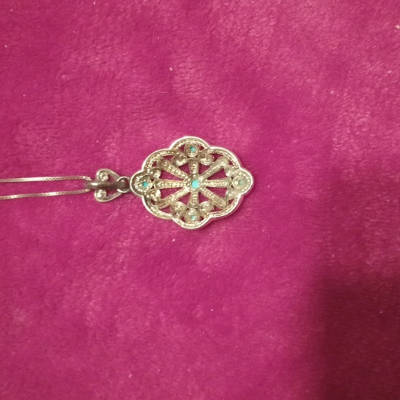 Turquoise and 18k gold over sterling silver. 5 pieces of turquoise bezel set. - Picture 7 of 8